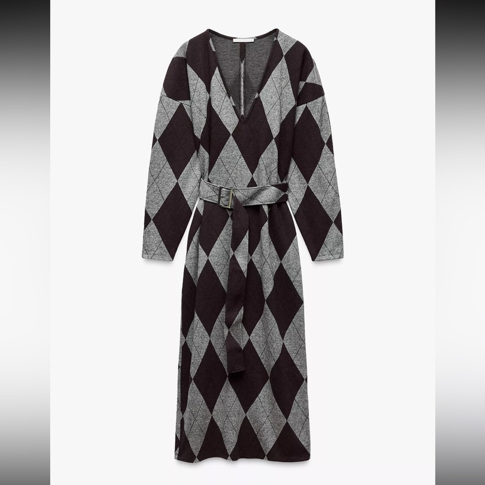 🆕 ZARA Belted MIDI Dress